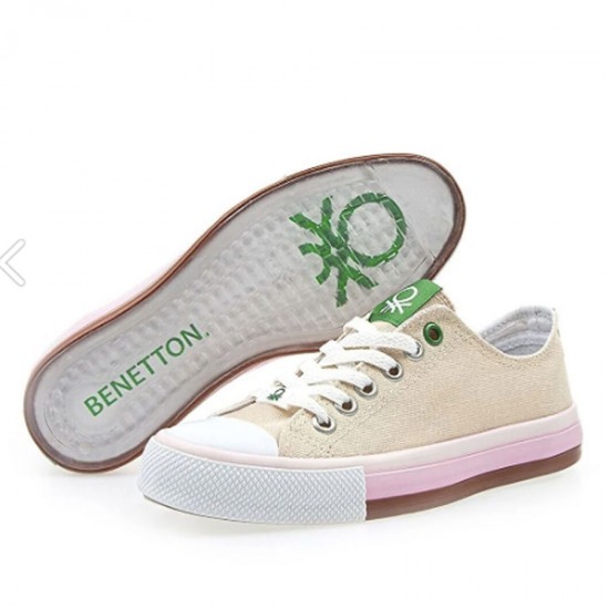Benetton Superg Konvers Günlük Unisex Spor Ayakkabı Bej