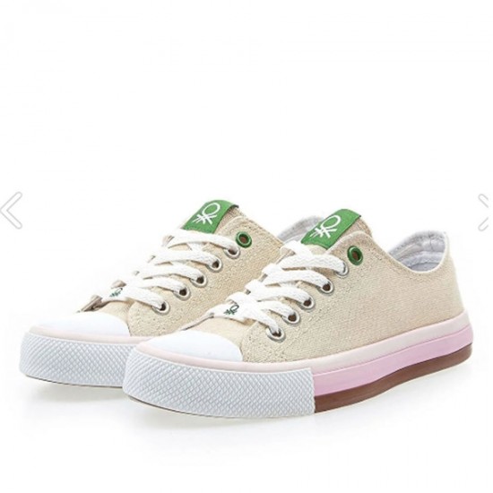 Benetton Superg Konvers Günlük Unisex Spor Ayakkabı Bej