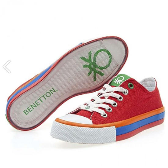 Benetton Superg Konvers Günlük Unisex Spor Ayakkabı Kirmizi