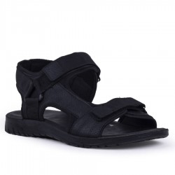 Polaris Skecha Cırtlı Yazlık Terletmeyen Erkek Sandalet Siyah