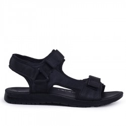 Polaris Skecha Cırtlı Yazlık Terletmeyen Erkek Sandalet Siyah