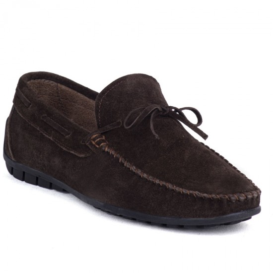 Ghattix Loafer Erkek Babet Hakiki Deri Ayakkabı -4630 Kahverengi