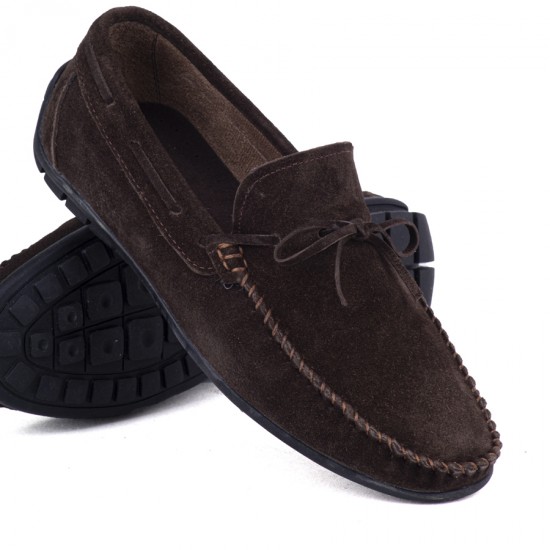 Ghattix Loafer Erkek Babet Hakiki Deri Ayakkabı -4630 Kahverengi