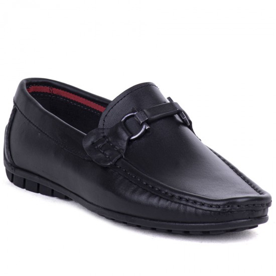 Ghattix Loafer Erkek Babet Hakiki Deri Ayakkabı -4630 4639-siyah