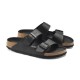Birkenstock Arizona Bs Hakiki Deri İki Tokalı Terlik Siyah-siyah