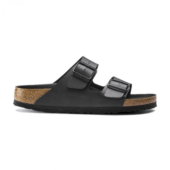 Birkenstock Arizona Bs Hakiki Deri İki Tokalı Terlik Siyah-siyah