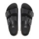 Birkenstock Arizona Bs Hakiki Deri İki Tokalı Terlik Siyah-siyah
