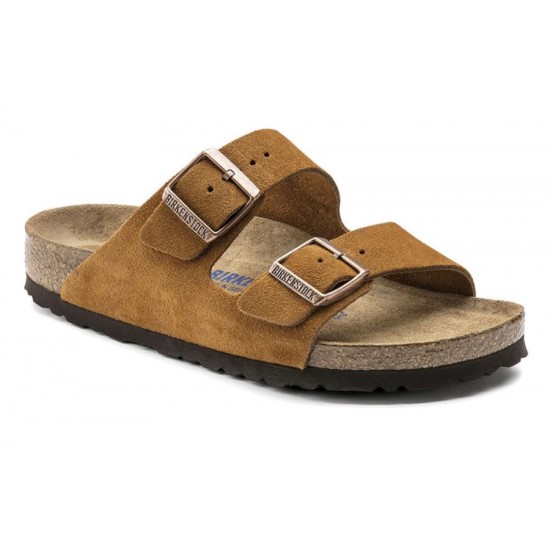 Birkenstock 951313 Tabanı ve Kemeri Hakiki Deri Terlik Camel