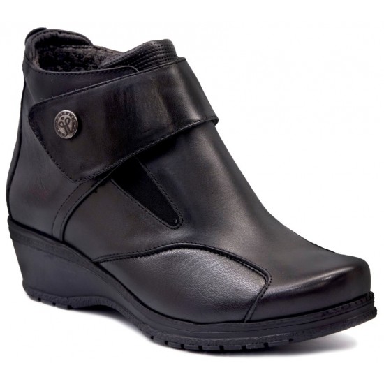 Forelli 25-651 Hakiki Deri Kadın Bot Siyah