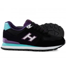 Hammer Jack Ferum Hakiki Deri Erkek Kadın Spor Ayakkabı Siyah-mor