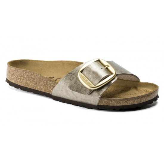 Birkenstock Madrid Tek Toka Hakiki Deri Kadın Terlik Platin