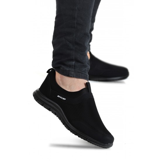 Dunlop Peat Bağsız Erkek Günlük Spor Ayakkabı Siyah-siyah