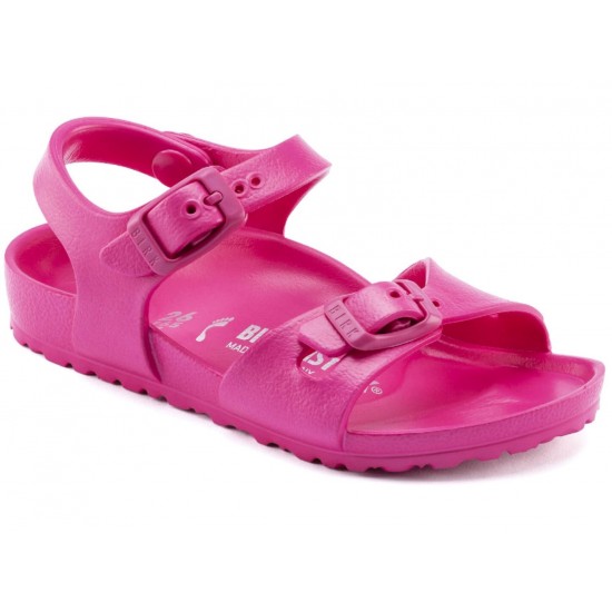 Birkenstock Rio Kids Eva Hafif Tokalı Çocuk Sandalet Pembe