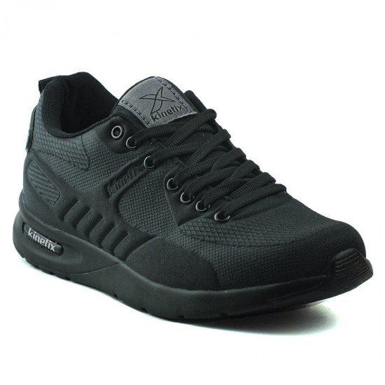 Kinetix Erkek Bağcıklı Günlük Hafif Spor Ayakkabı Sneaker Nina-siyah