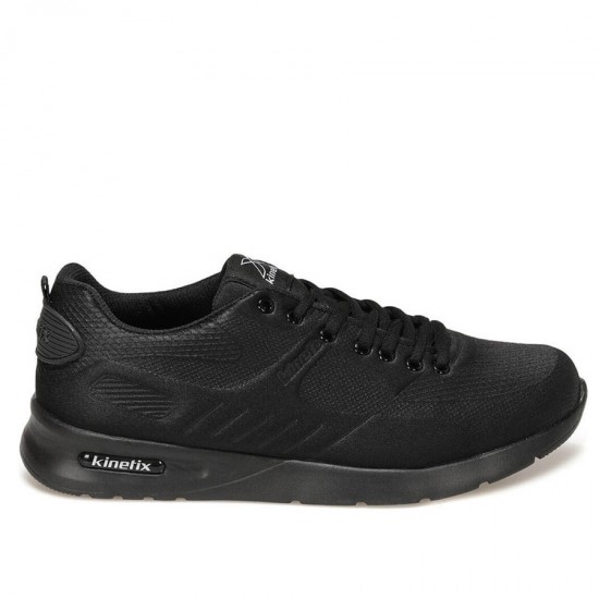 Kinetix Erkek Bağcıklı Günlük Hafif Spor Ayakkabı Sneaker Nina-siyah