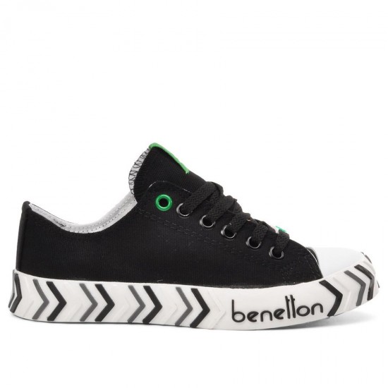 Benetton Konvers Günlük Unisex Spor Ayakkabı Siyah