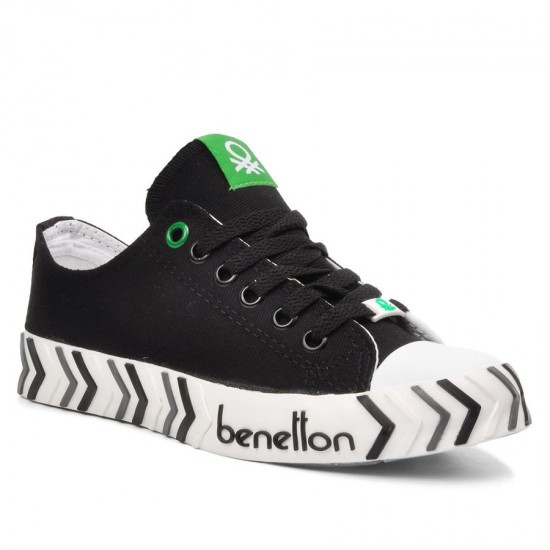 Benetton Konvers Günlük Unisex Spor Ayakkabı Siyah