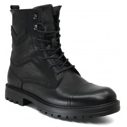 Greyder 10120 Hakiki Deri Bağcıklı Fermuarlı Erkek Bot Siyah