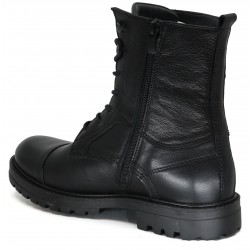 Greyder 10120 Hakiki Deri Bağcıklı Fermuarlı Erkek Bot Siyah