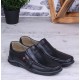 Ayakkabix Tems Hakiki Deri Yazlık Erkek Ayakkabı Siyah Cilt