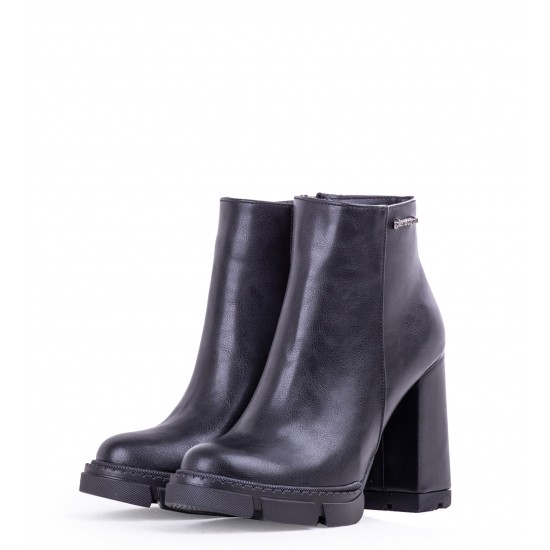 Pierre Cardin 52452 Kışlık Kadın Topuklu Bot Siyah-cilt