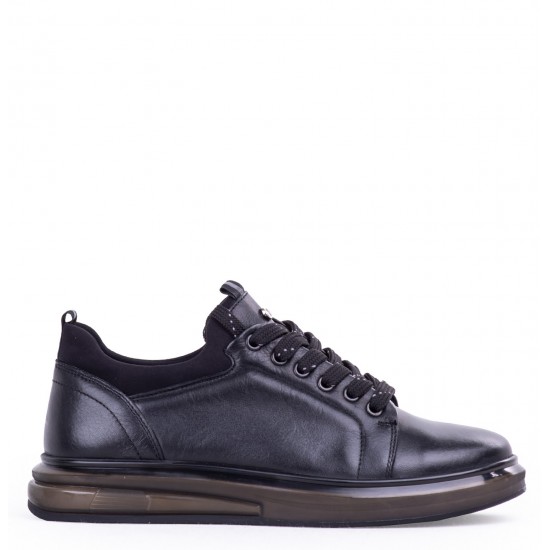 Pierre Cardin Yüksek Taban Hakiki Deri Klasik Erkek Ayakkabı Siyah