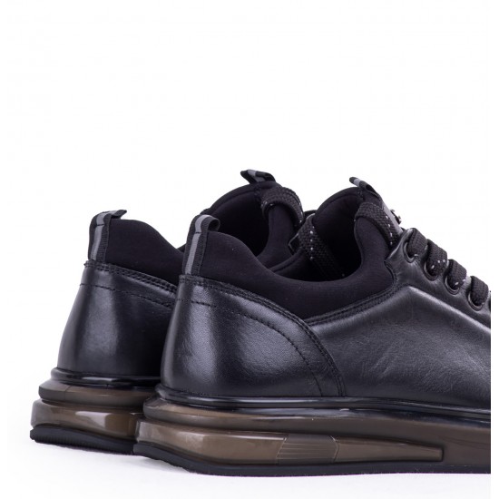 Pierre Cardin Yüksek Taban Hakiki Deri Klasik Erkek Ayakkabı Siyah