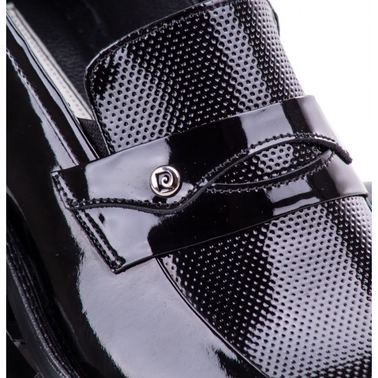 Pierre Cardin 241068 Kundura Damat Rugan Erkek Ayakkabı Siyah Rugan