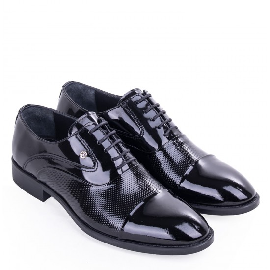 Pierre Cardin 241071 Kundura Klasik Erkek Ayakkabı Siyah Rugan
