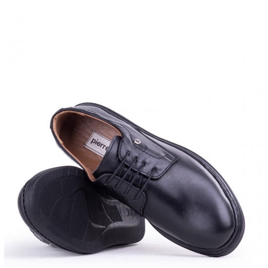 Pierre Cardin 6708 Günlük Hakiki Deri Klasik Erkek Ayakkabı Siyah