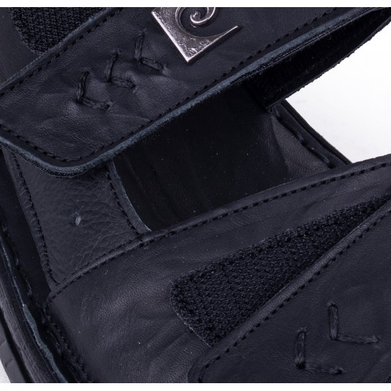 Pierre Cardin Erkek Terlik Hakiki Deri Sandalet Rahat 7150 Siyah