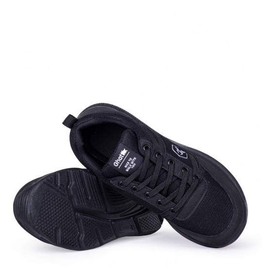 Ghattix Aud Günlük Erkek Spor Ayakkabı Yürüyüş Koşu Siyah Siyah