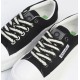 Benetton 10097 Kadın Günlük Yüksek Taban Sneaker Ayakkabı Siyah Beyaz