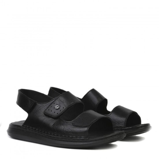 Pierre Cardin 5112Günlük Erkek Hakiki Deri Sandalet Hac Umre Siyah Pierre Cardin 5112Günlük Erkek Hakiki Deri Sandalet Hac Umre Siyah