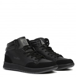 Benetton 30869 4K Erkek Günlük Sneaker Hi Ayakkabı Siyah