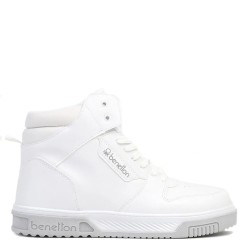 Benetton Erkek Boğazlı Sneaker Basket Ayakkabısı Beyaz