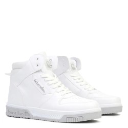 Benetton Erkek Boğazlı Sneaker Basket Ayakkabısı Beyaz