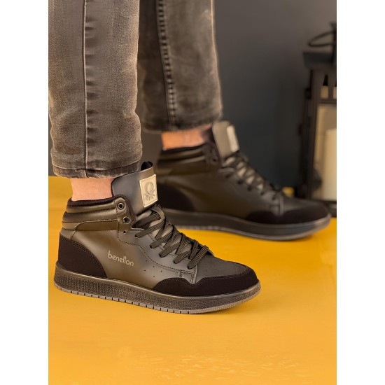 Benetton Unisex Günlük Bilekli Sneaker Ayakkabı Siyah Benetton Unisex Günlük Bilekli Sneaker Ayakkabı Siyah