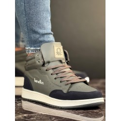 Benetton Erkek Günlük Bilekli Sneaker Ayakkabı Füme