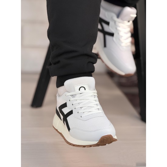 Benetton Unısex Sneaker Ayakkabı Beyaz Siyah Benetton Unısex Sneaker Ayakkabı Beyaz Siyah