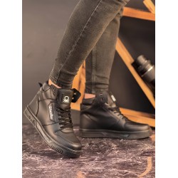 Benetton Erkek Boğazlı Sneaker Ayakkabı Siyah Siyah