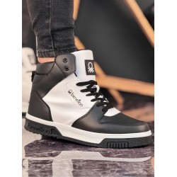 Benetton Erkek Boğazlı Sneaker Ayakkabı Siyah Beyaz