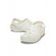 Crocs Classic Floral Cut Out Clog Kadın Terlik Krem
