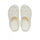 Crocs Classic Floral Cut Out Clog Kadın Terlik Krem