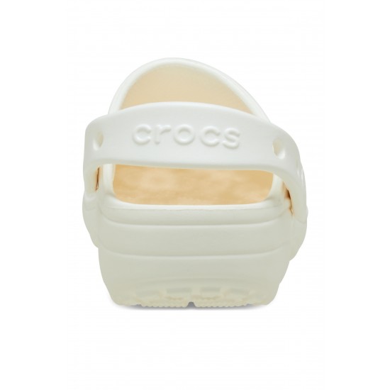 Crocs Classic Floral Cut Out Clog Kadın Terlik Krem