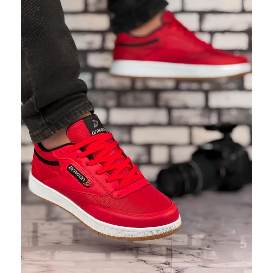 Ayakkabix Dragon Sneaker Erkek Spor Ayakkabı Kırmızı Ayakkabix Dragon Sneaker Erkek Spor Ayakkabı Kırmızı