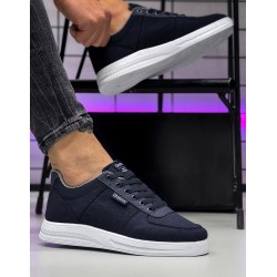 Ghattix Erkek Keten Sneaker Ayakkabı Lacivert