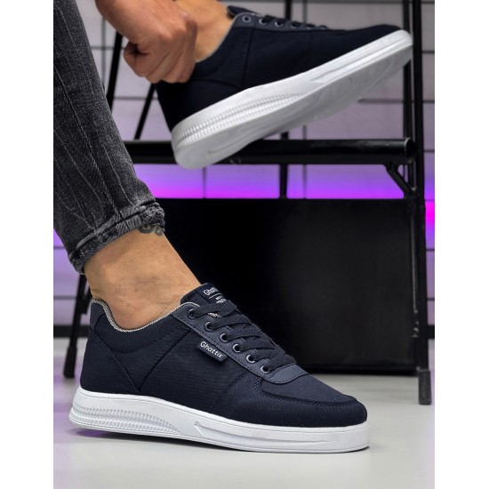 Ghattix Erkek Keten Sneaker Ayakkabı Lacivert Ghattix Erkek Keten Sneaker Ayakkabı Lacivert