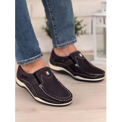 Ghattix Hakiki Deri Erkek Ayakkabı Lacivert