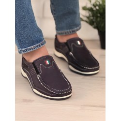 Ghattix Hakiki Deri Erkek Ayakkabı Lacivert